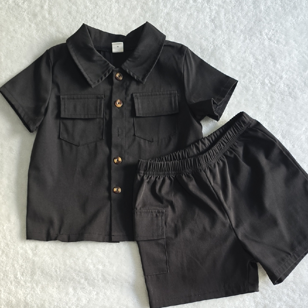 SHEIN Black Kids Matching Set